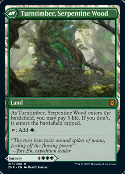Turntimber Symbiosis // Turntimber, Serpentine Wood [215] [Zendikar Rising] [Non-Foil]