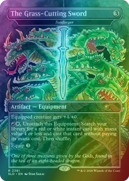 The Grass-Cutting Sword - Sunforger [2381] [Borderless] [Stan Sakai] [Secret Lair Drop] [Foil]