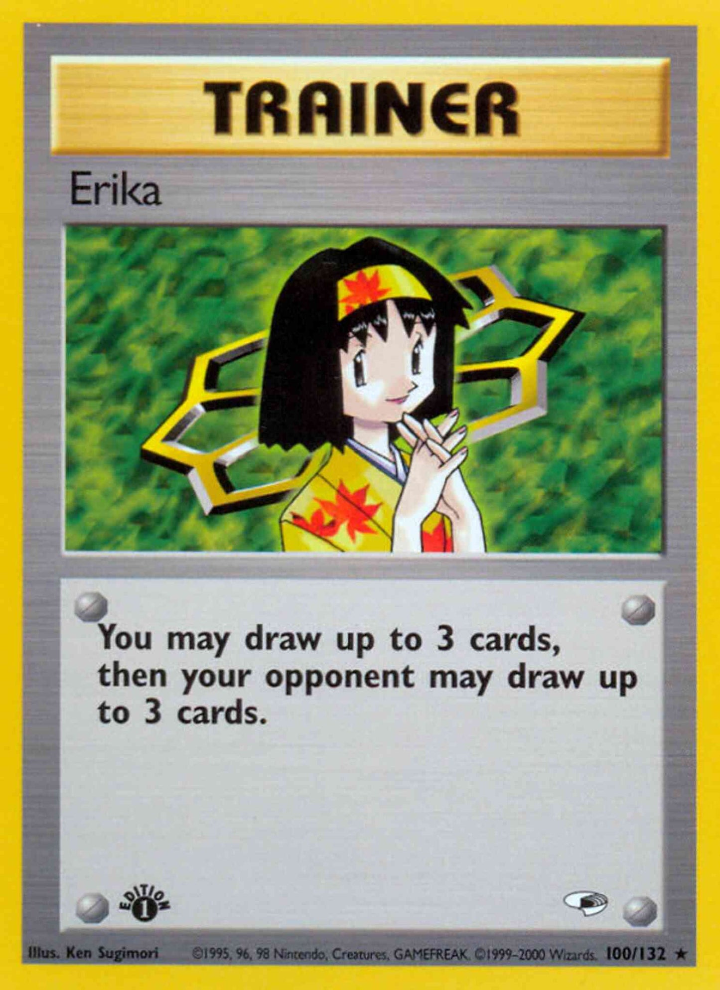 Erika - 100/132 - Rare - 1st Edition [gym1-100] [Non-Holo]