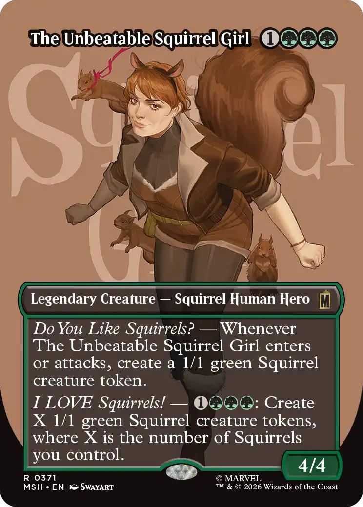The Unbeatable Squirrel Girl [371] [Borderless] [Logo] [Marvel Super Heroes] [Non-Foil]