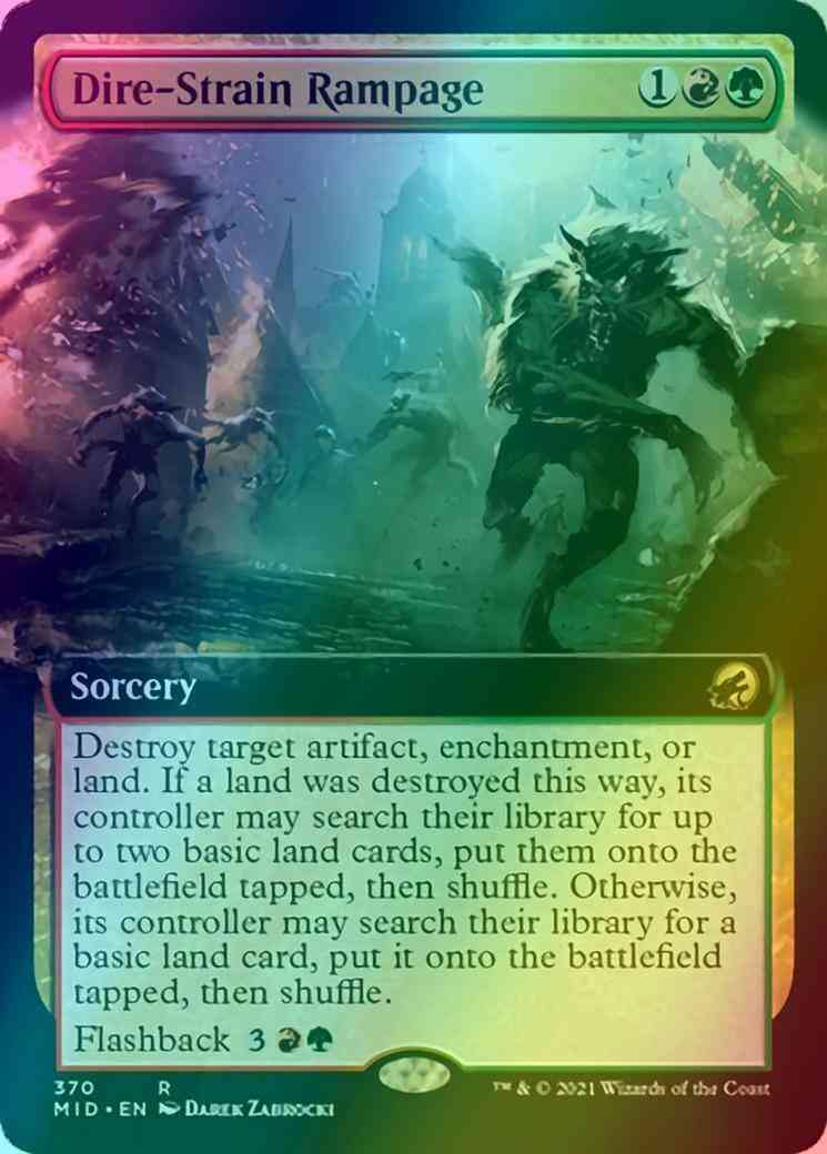 Dire-Strain Rampage [370] [Extended Art] [Innistrad: Midnight Hunt] [Foil]