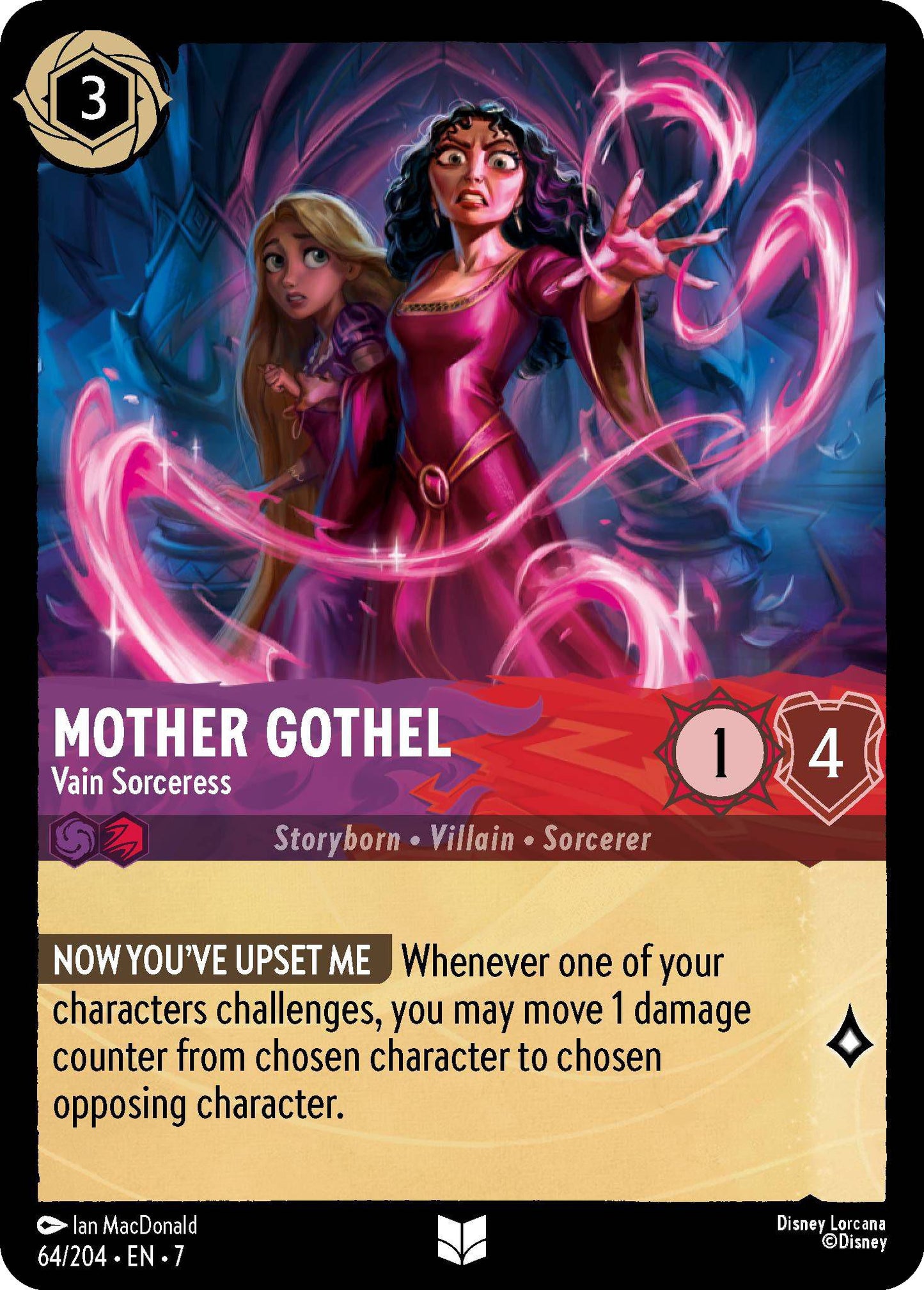 Mother Gothel - Vain Sorceress - 64/204 [Archazia's Island] [Non-Foil]