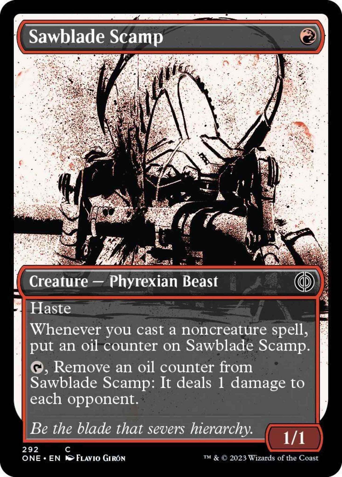 Sawblade Scamp [292] [Full Art] [Ichor] [Phyrexia: All Will Be One] [Non-Foil]