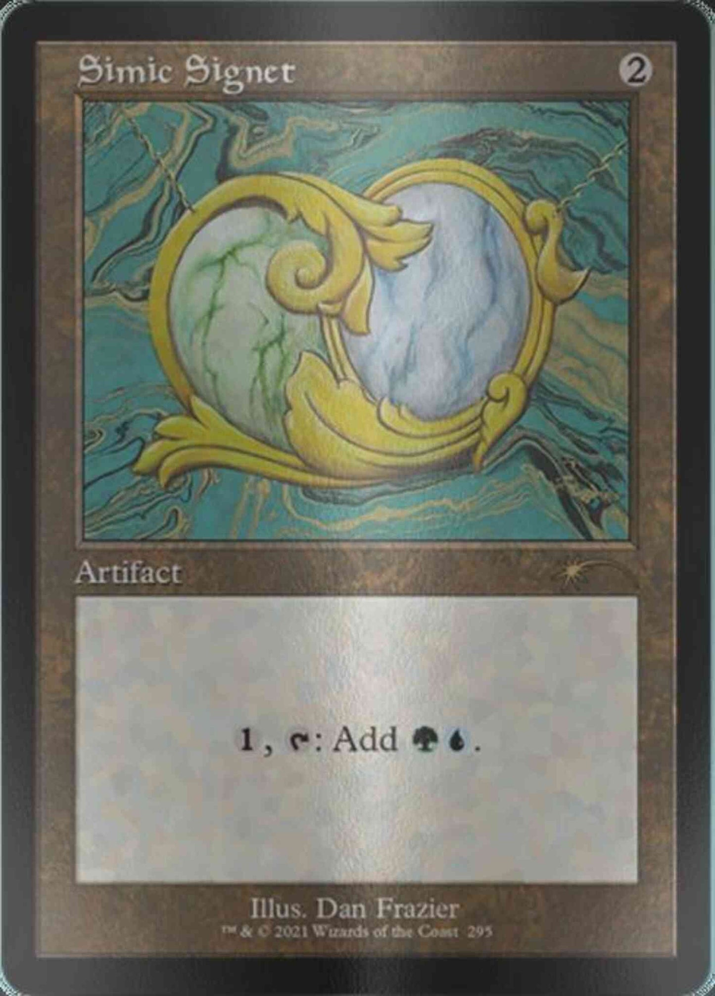 Simic Signet [0295] [Retro Frame] [Dan Frazier] [Secret Lair Drop] [Etched Foil]