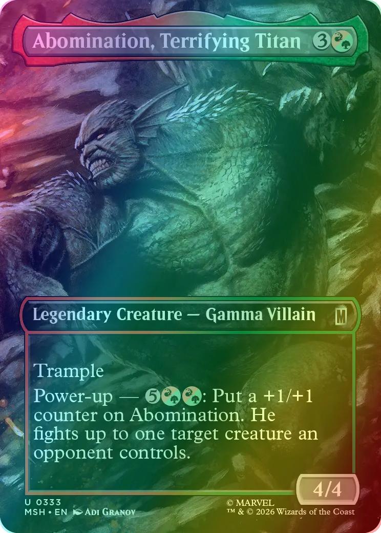 Abomination, Terrifying Titan [333] [Borderless] [Scene] [Marvel Super Heroes] [Foil]