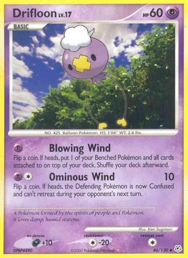 Drifloon - 46/130 - Uncommon [dp1-46] [Reverse Holo]