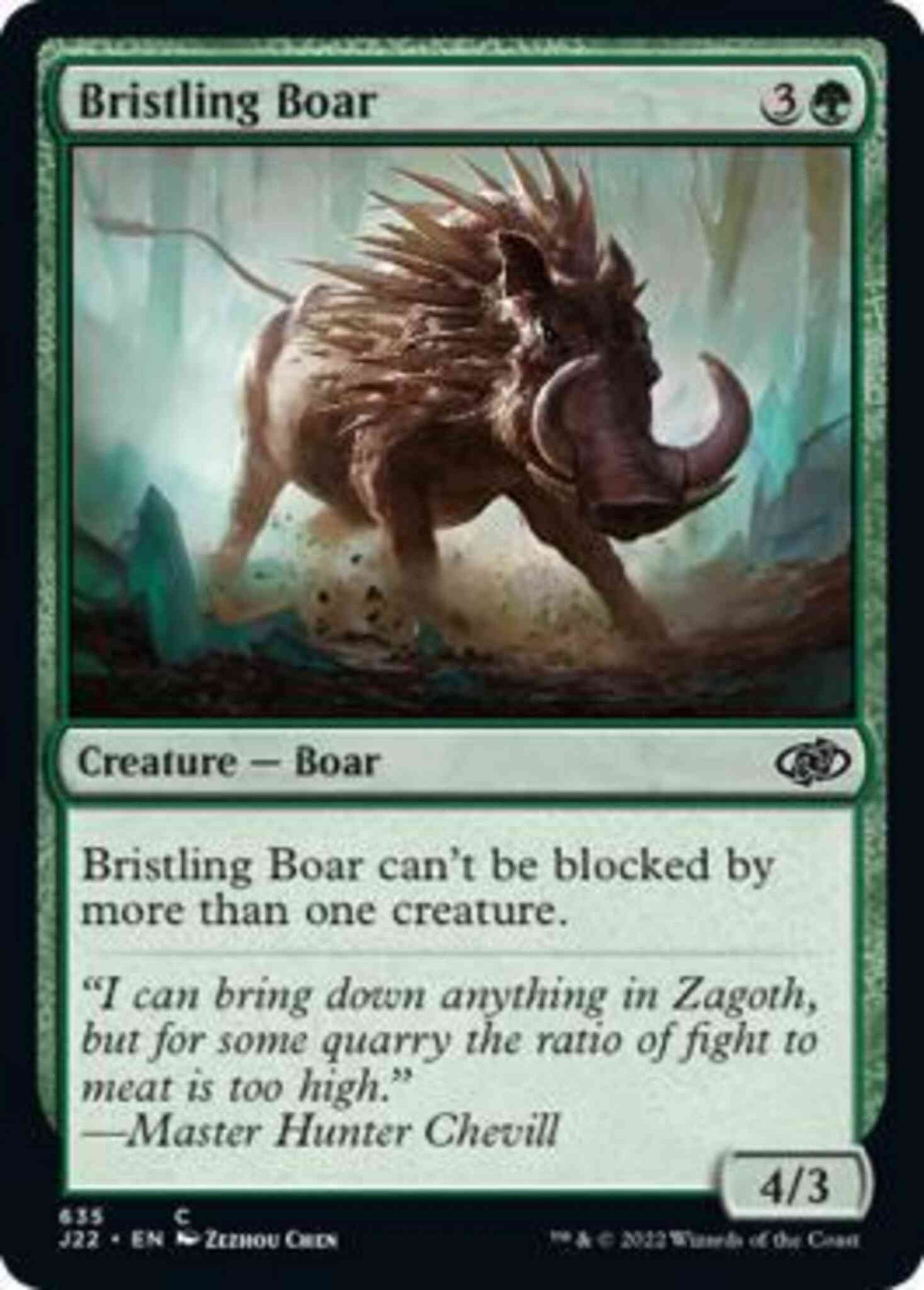 Bristling Boar [635] [Jumpstart 2022] [Non-Foil]
