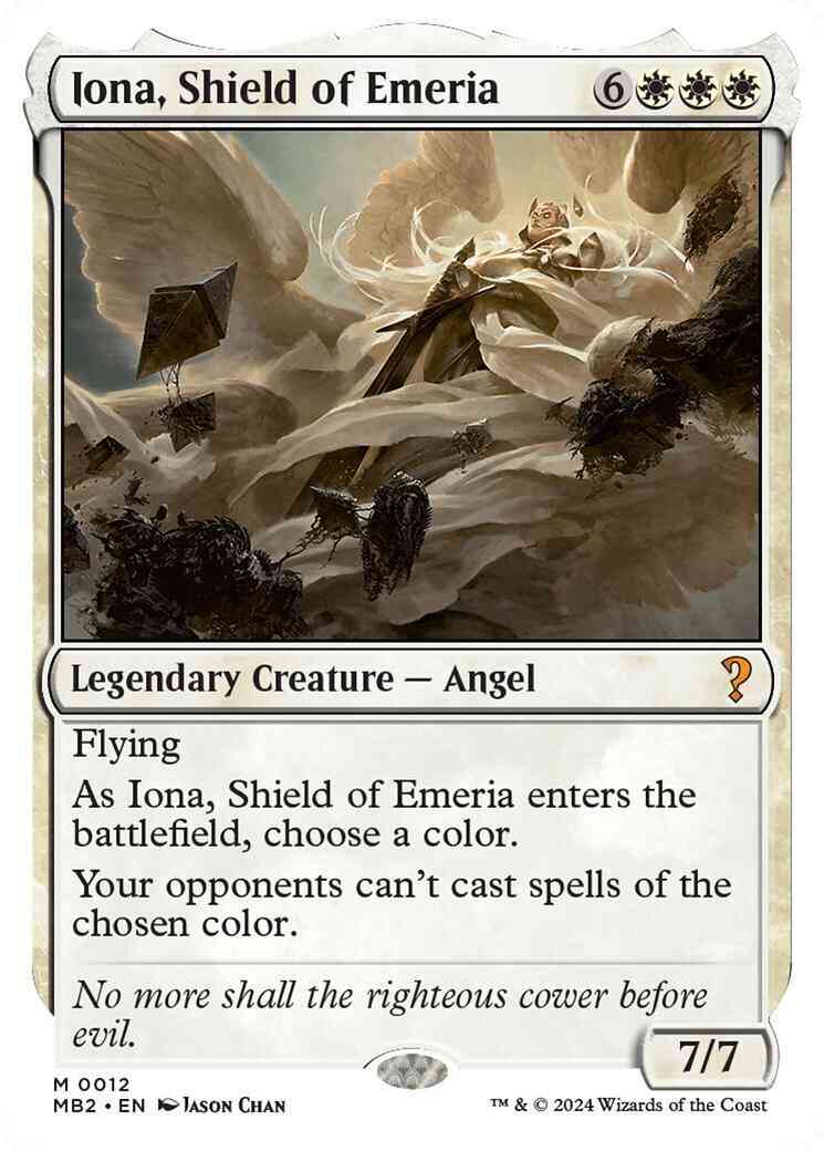 Iona, Shield of Emeria [12] [White Border] [Mystery Booster 2] [Non-Foil]
