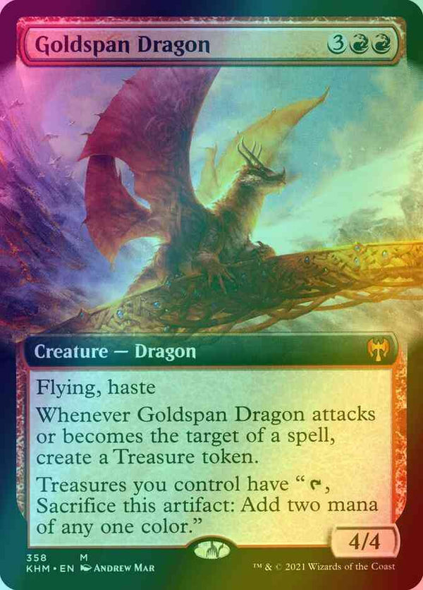Goldspan Dragon [358] [Extended Art] [Kaldheim] [Foil]