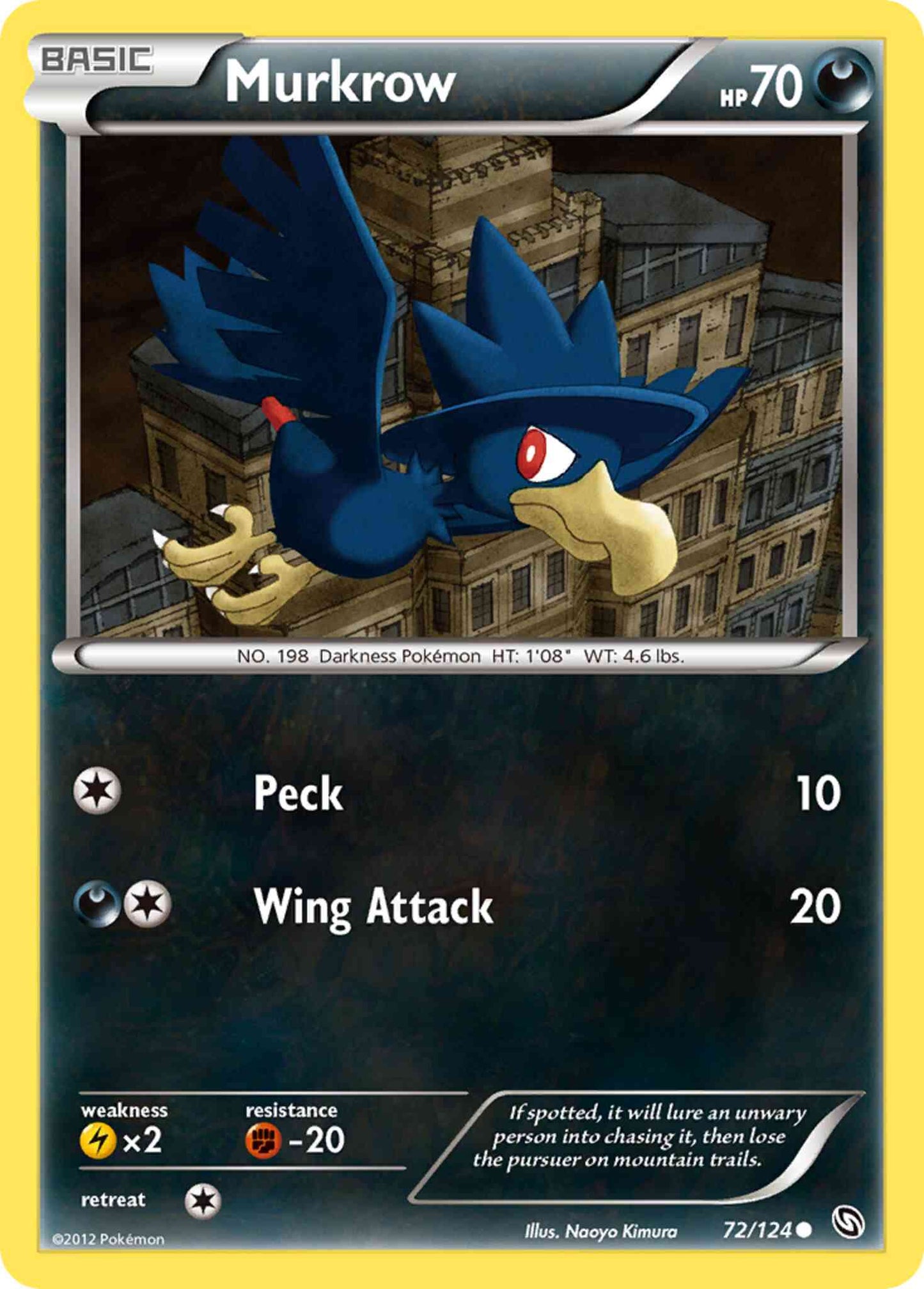 Murkrow - 72/124 - Common [bw6-72] [Non-Holo]