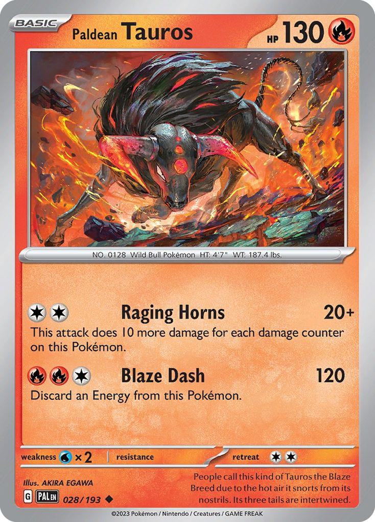 Paldean Tauros - 028/193 - Uncommon [sv02-028] [Non-Holo]