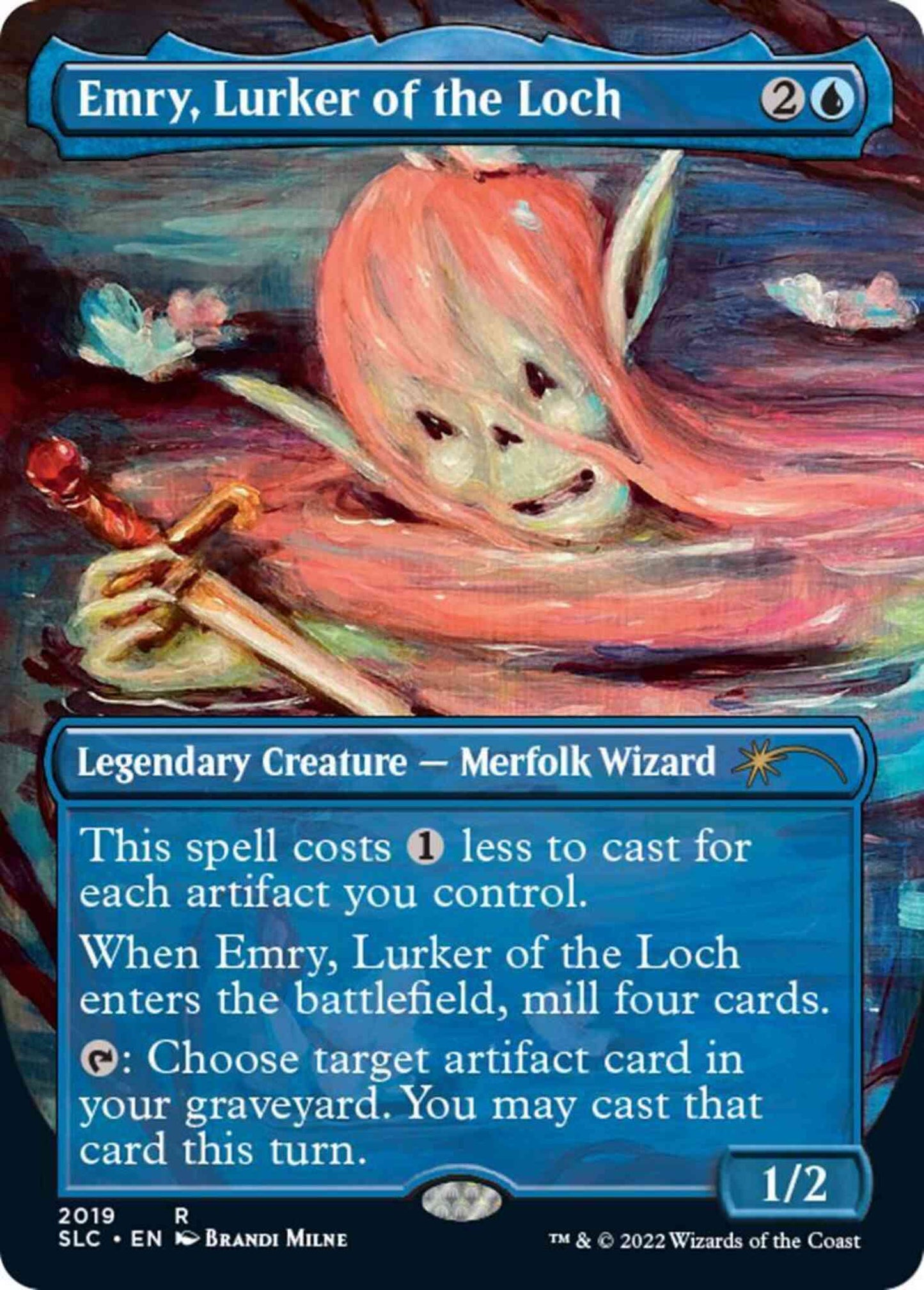 Emry, Lurker of the Loch [2019] [Borderless] [30th Anniversary] [Secret Lair Countdown] [Non-Foil]