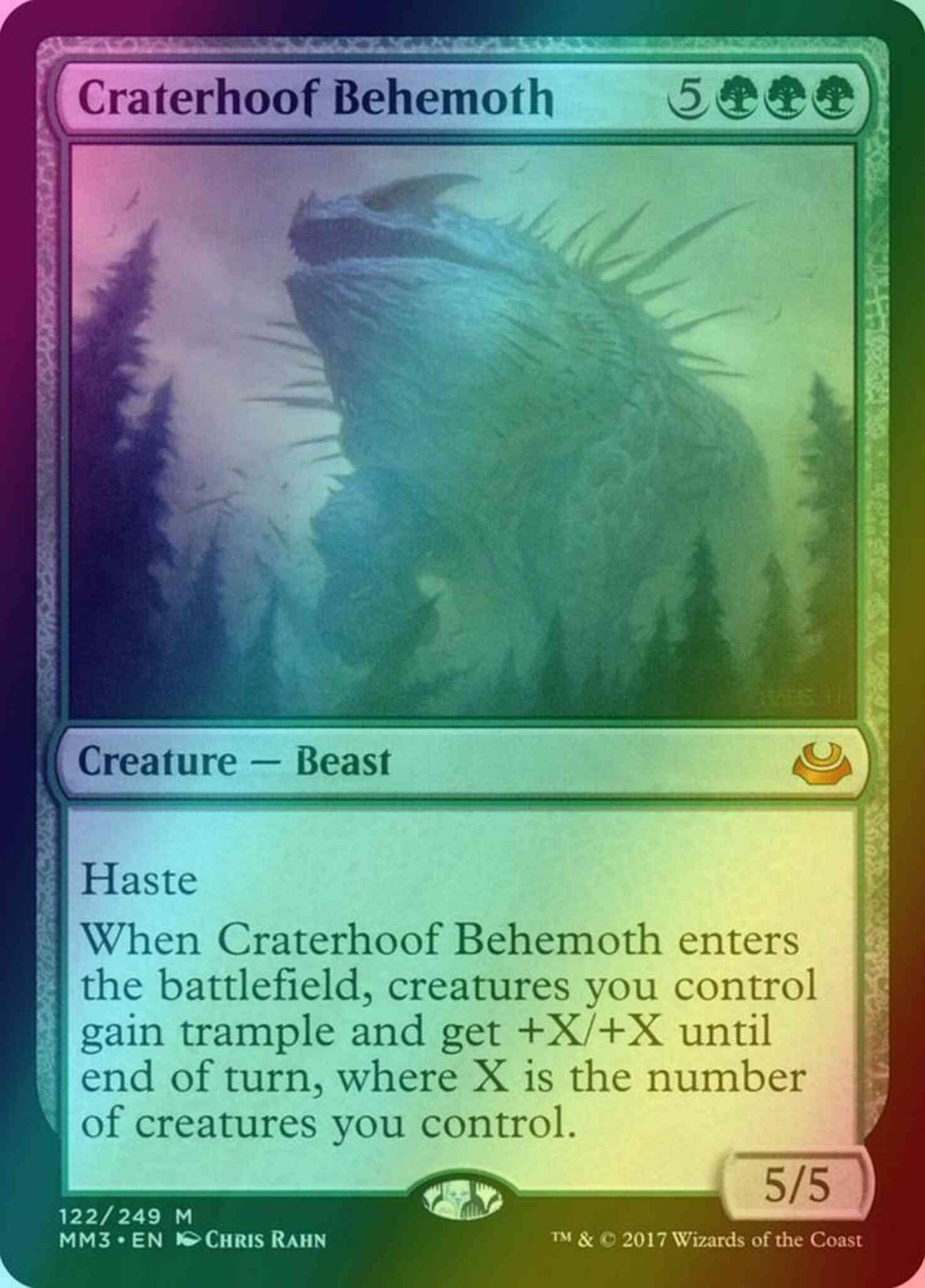 Craterhoof Behemoth [122] [Modern Masters 2017] [Foil]