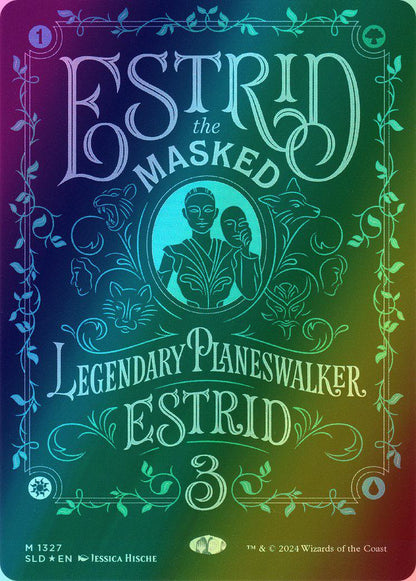 Estrid, the Masked // Estrid, the Masked [1327] [Borderless] [The Fairest Drop of All] [Secret Lair Drop] [Foil]
