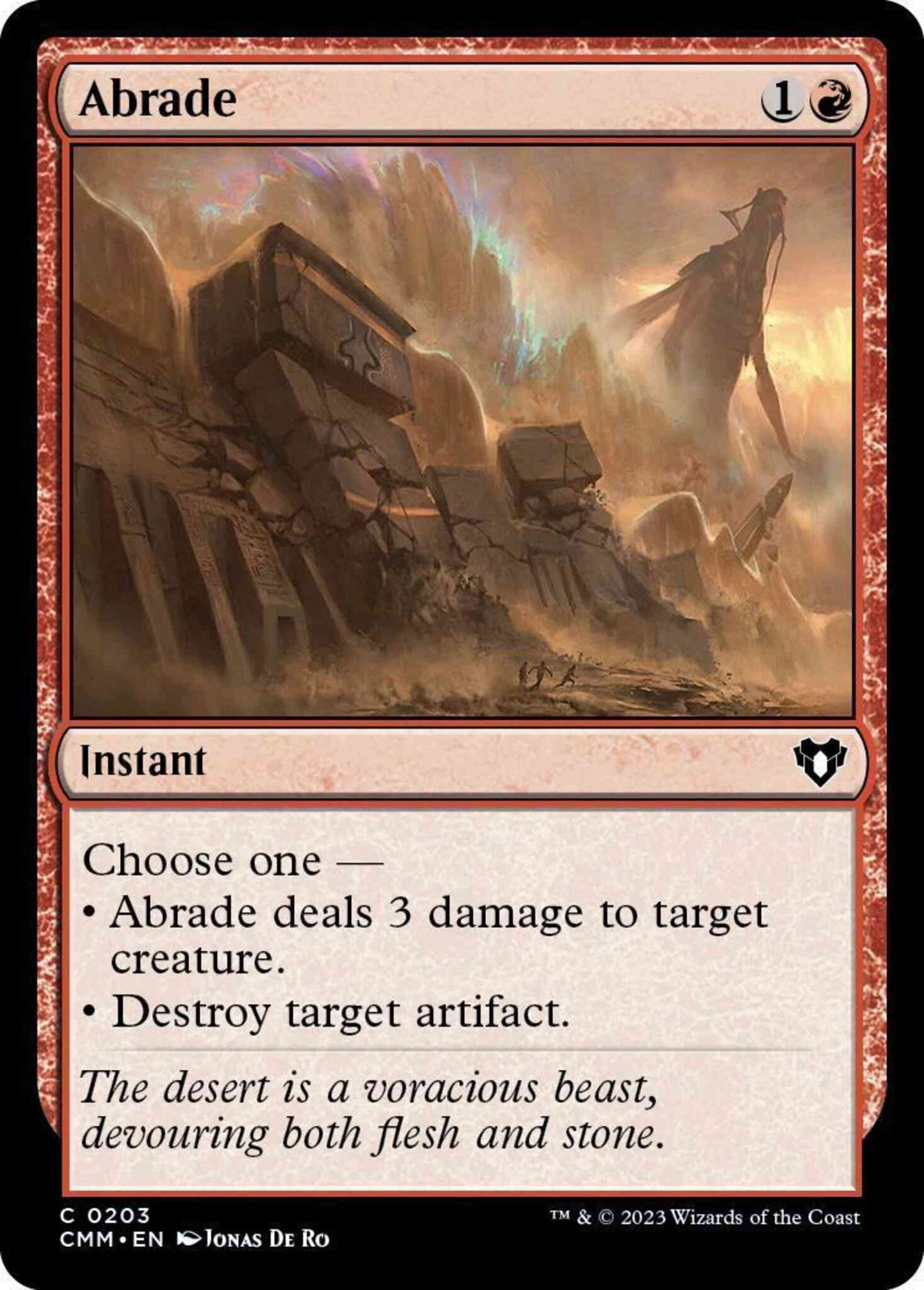 Abrade [203] [Commander Masters] [Non-Foil]