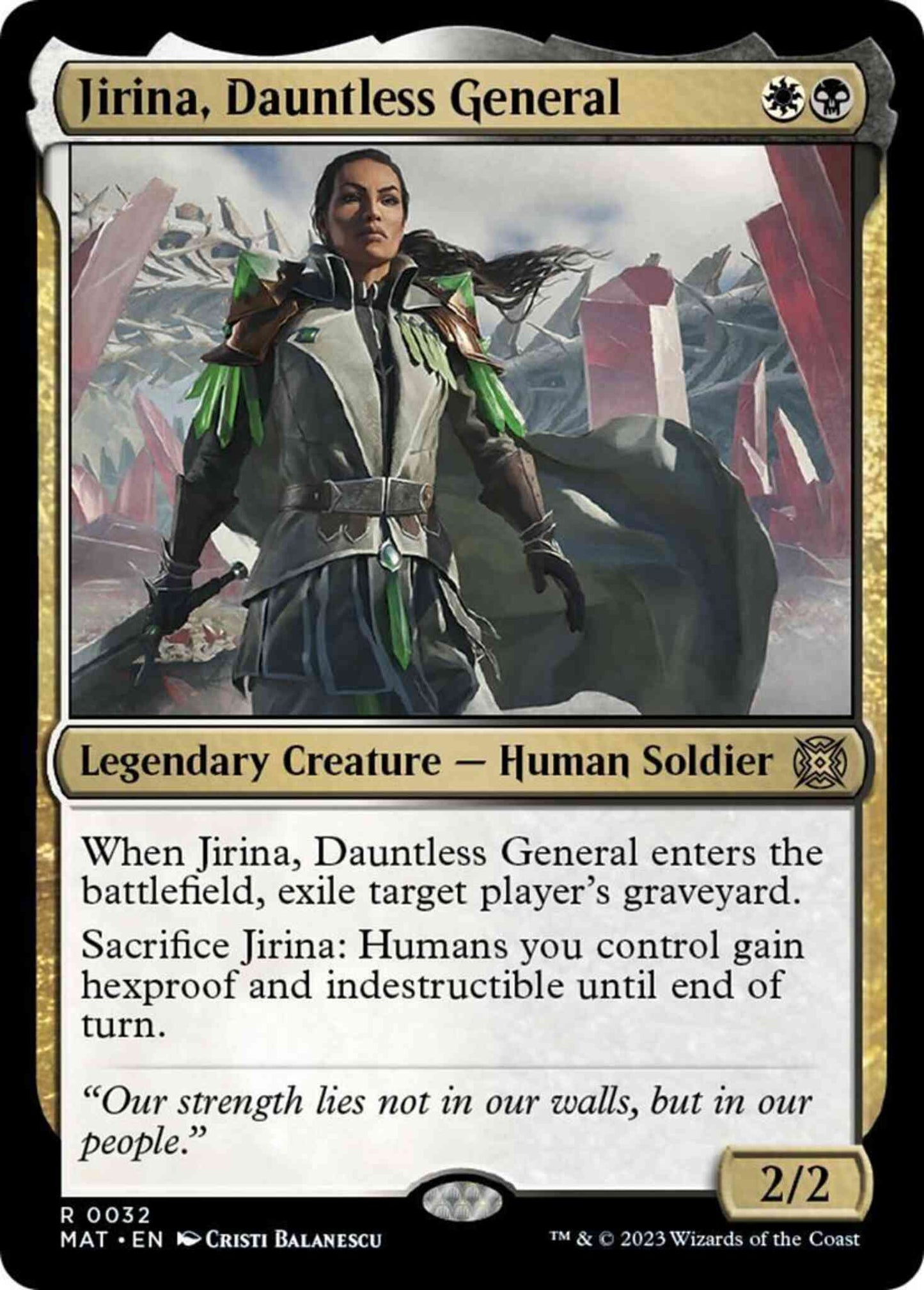 Jirina, Dauntless General [32] [March of the Machine: The Aftermath] [Non-Foil]