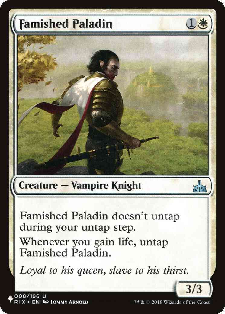 Famished Paladin [RIX-8] [The List] [Non-Foil]