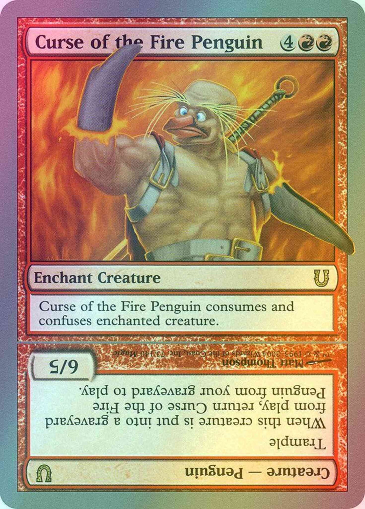 Curse of the Fire Penguin // Curse of the Fire Penguin Creature [73] [Unhinged] [Foil]