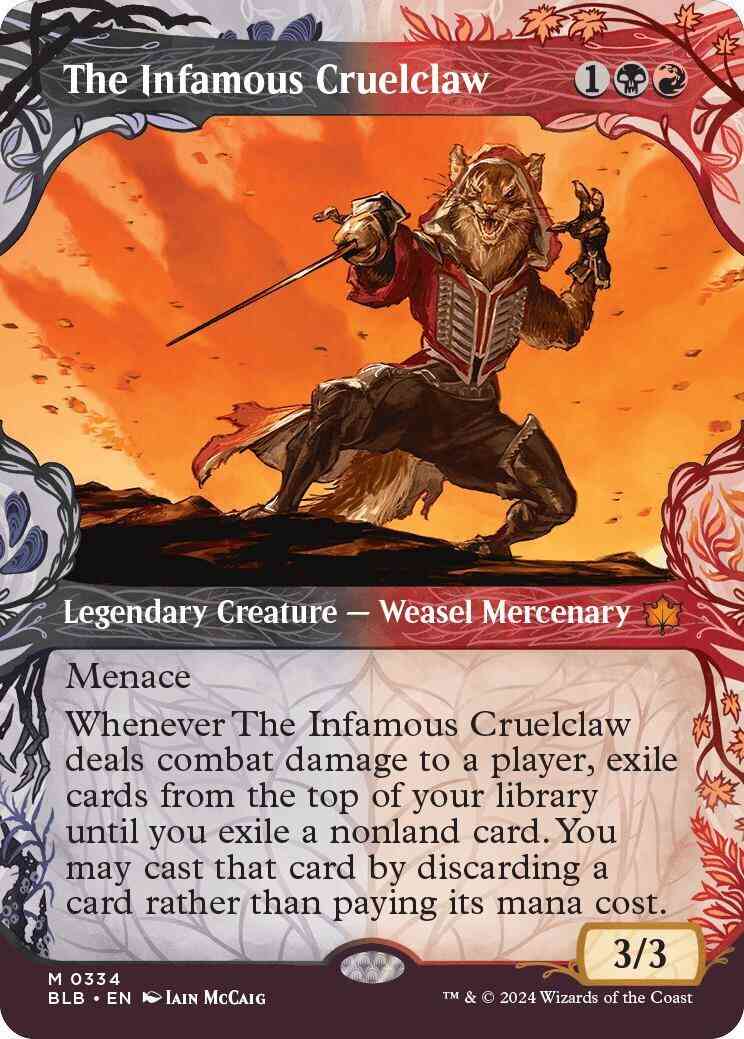 The Infamous Cruelclaw [334] [Woodland Showcase] [Bloomburrow] [Non-Foil]