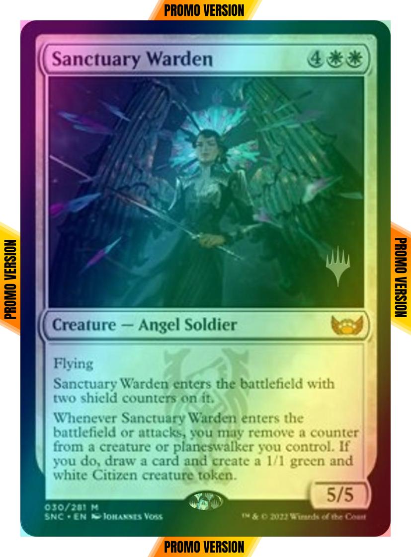 Sanctuary Warden [Promo Pack] [30p] [Streets of New Capenna: Promos] [Foil]
