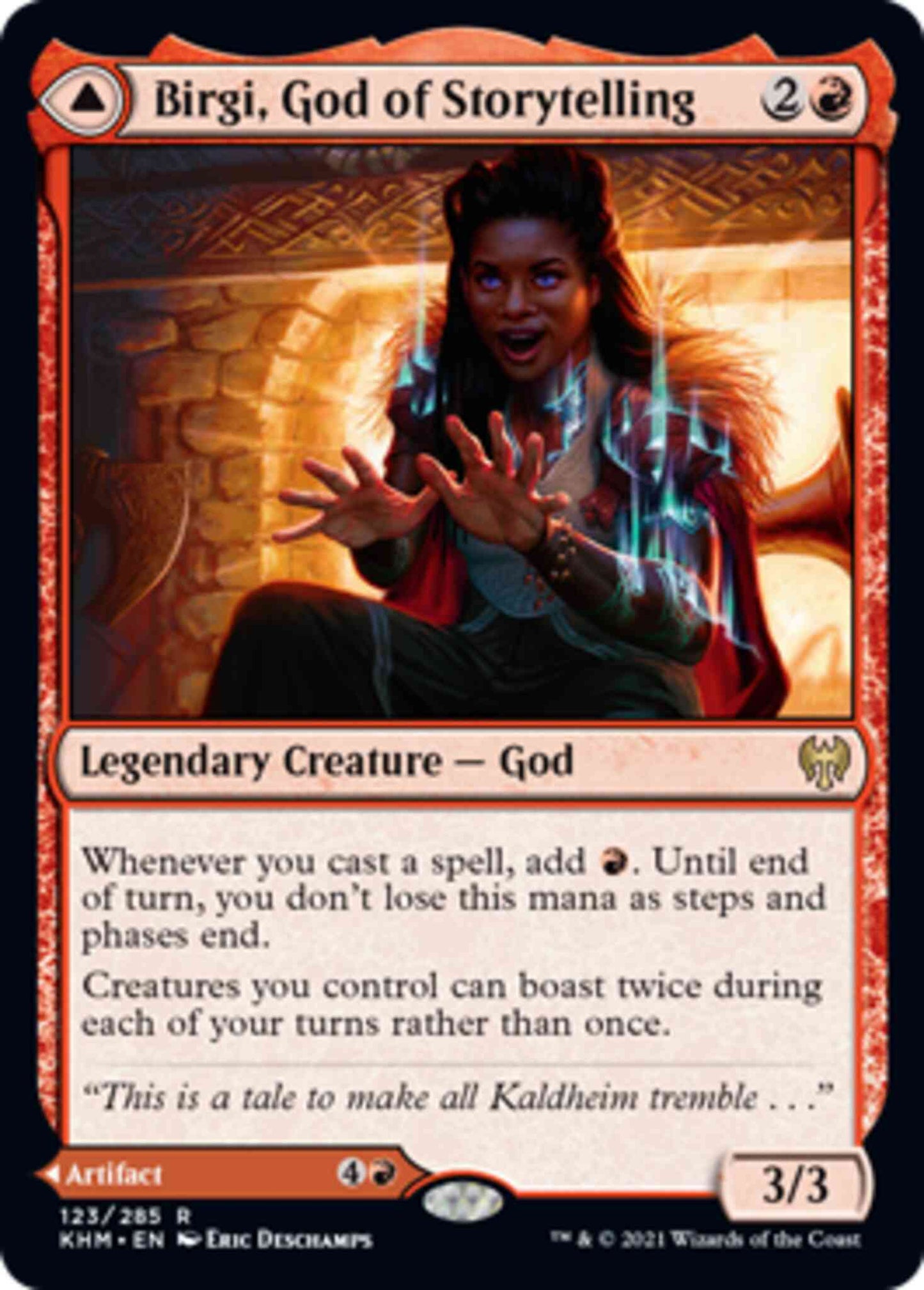 Birgi, God of Storytelling // Harnfel, Horn of Bounty [123] [Kaldheim] [Non-Foil]