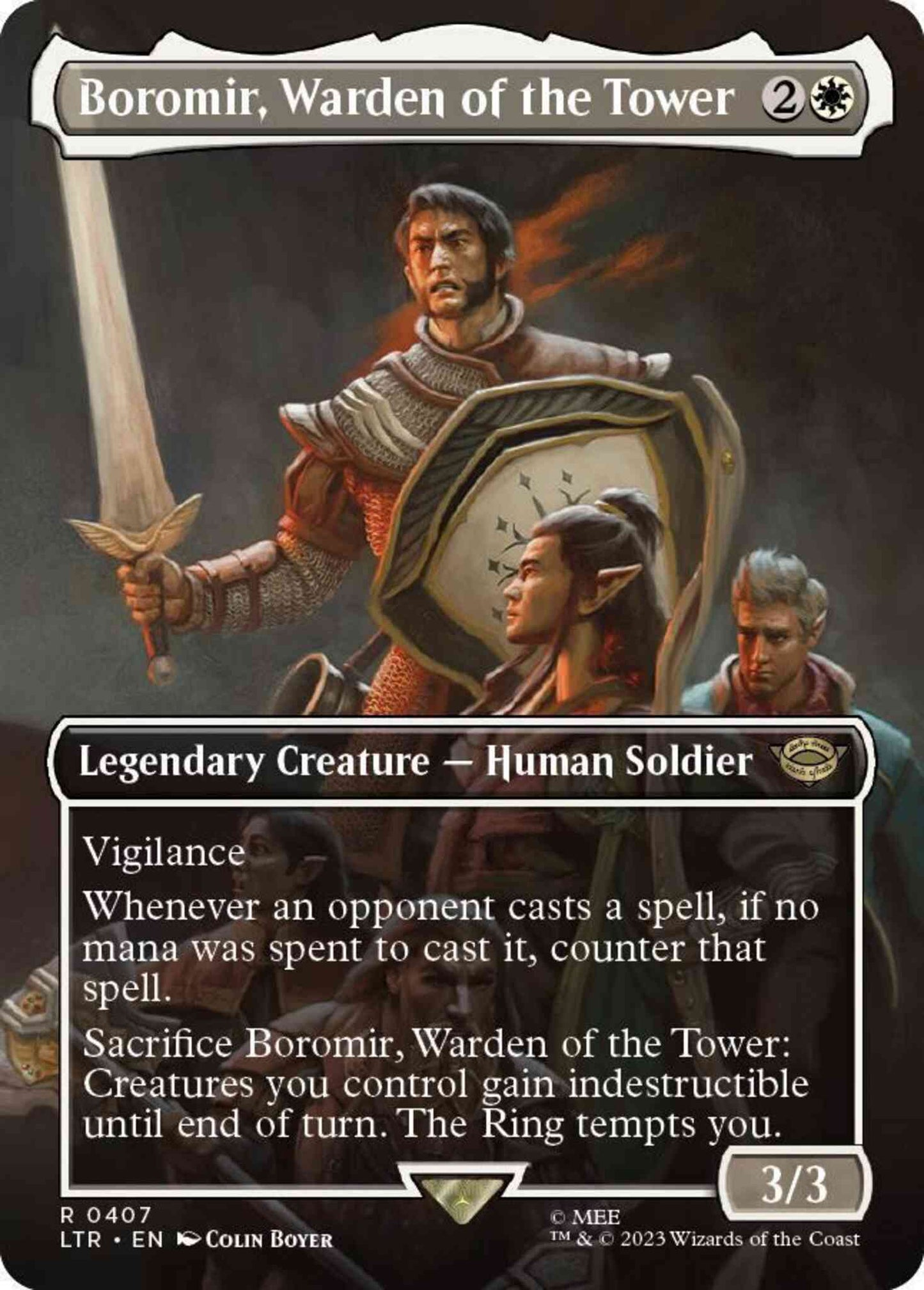 Boromir, Warden of the Tower [407] [Borderless] [The Lord of the Rings: Tales of Middle-earth] [Non-Foil]