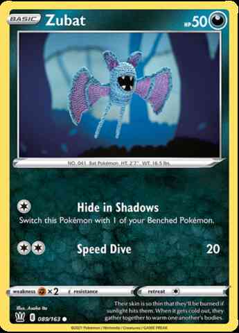 Zubat - 089/163 - Common [swsh5-089] [Reverse Holo]