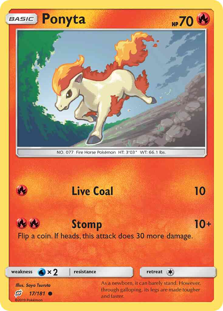 Ponyta - 17/181 - Common [sm9-17] [Reverse Holo]