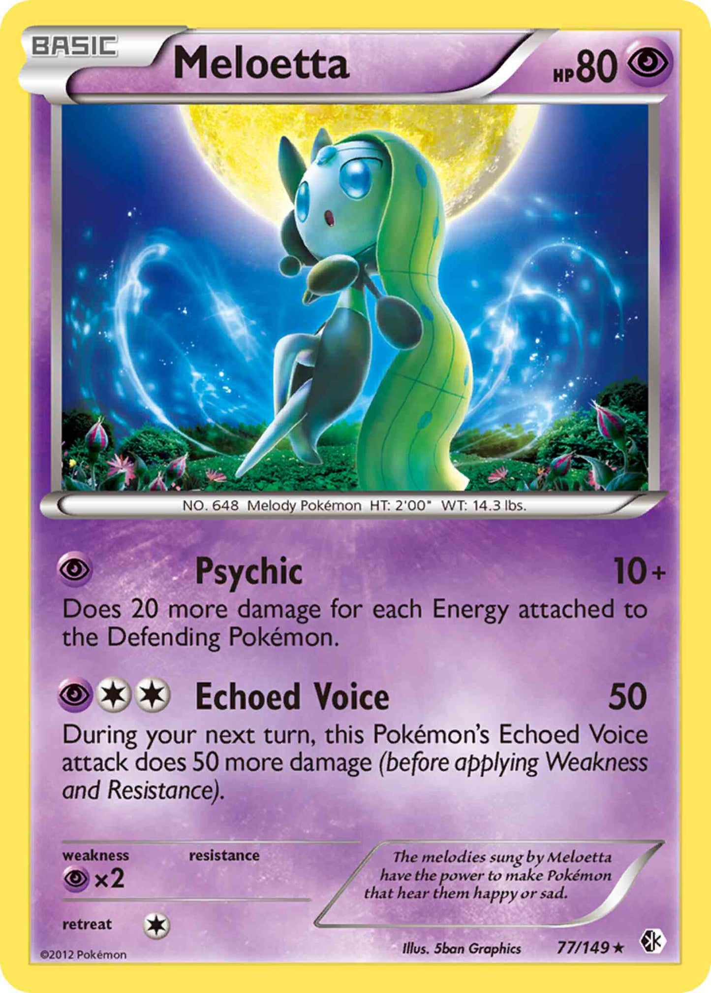 Meloetta - 77/149 - Rare Holo [bw7-77] [Reverse Holo]