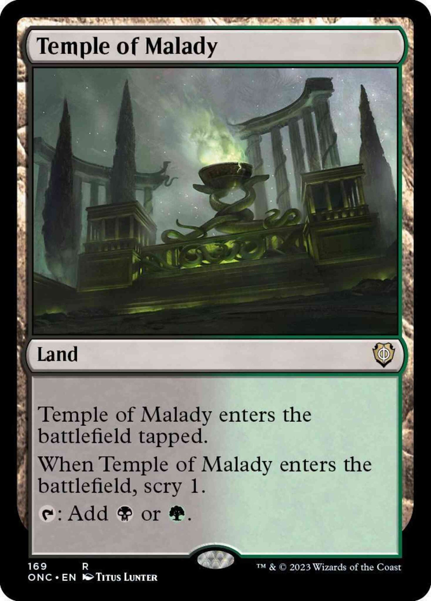 Temple of Malady [169] [Phyrexia: All Will Be One: Commander] [Non-Foil]