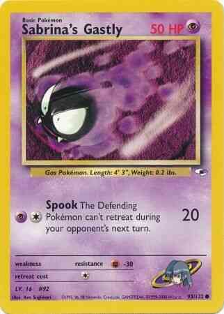 Sabrina's Gastly - 93/132 - Common - Unlimited [gym1U-93] [Non-Holo]
