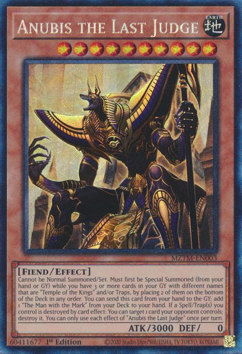 Anubis the Last Judge - MZTM-EN003 - Collector's Rare - 1st Edition