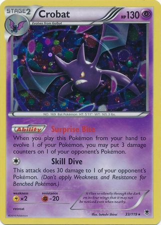 Crobat - Cosmos Holo - 33/119 - Rare [xy4-33] [Holo]