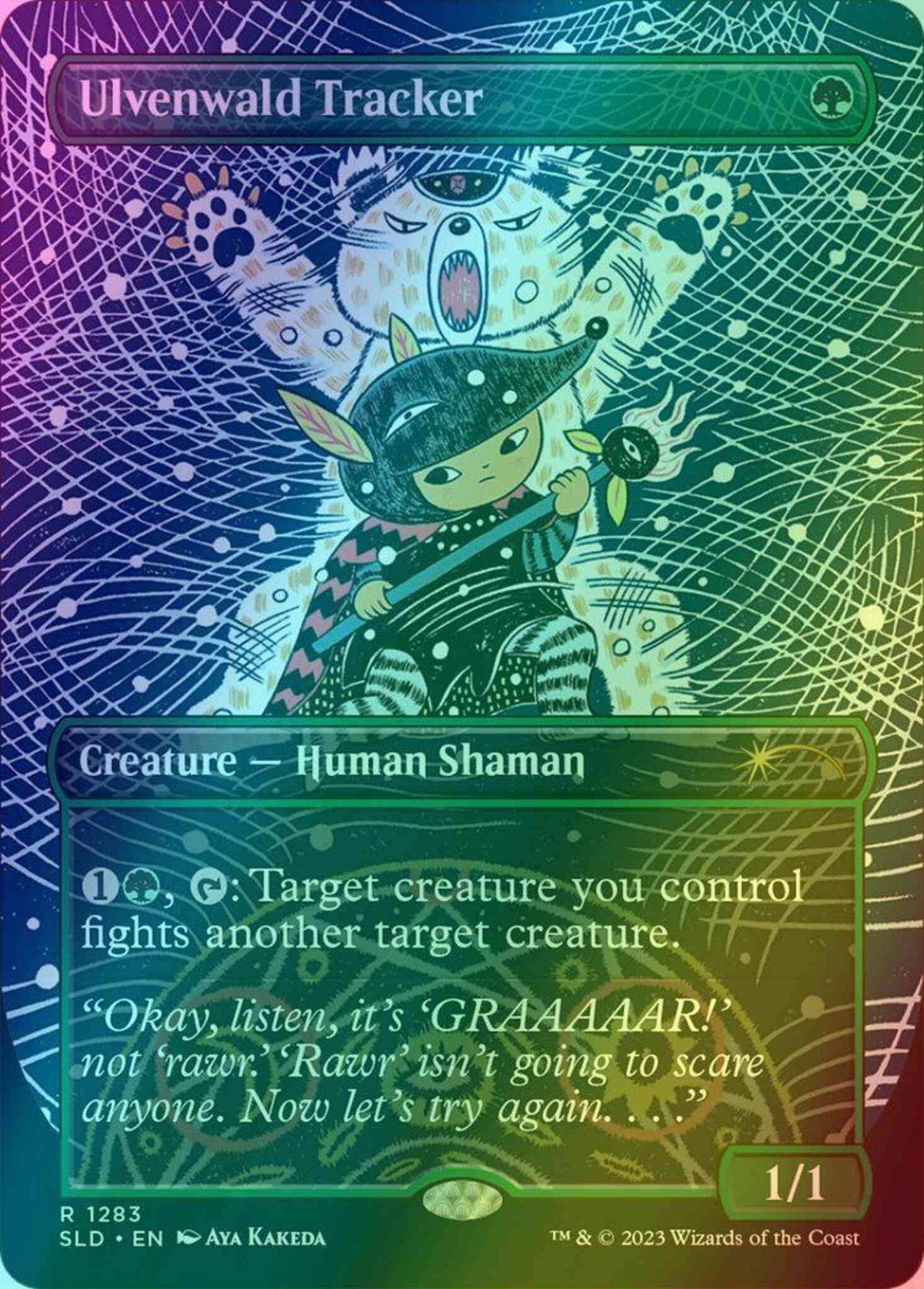 Ulvenwald Tracker [1283] [Borderless] [Nature is Adorable] [Secret Lair Drop] [Foil]