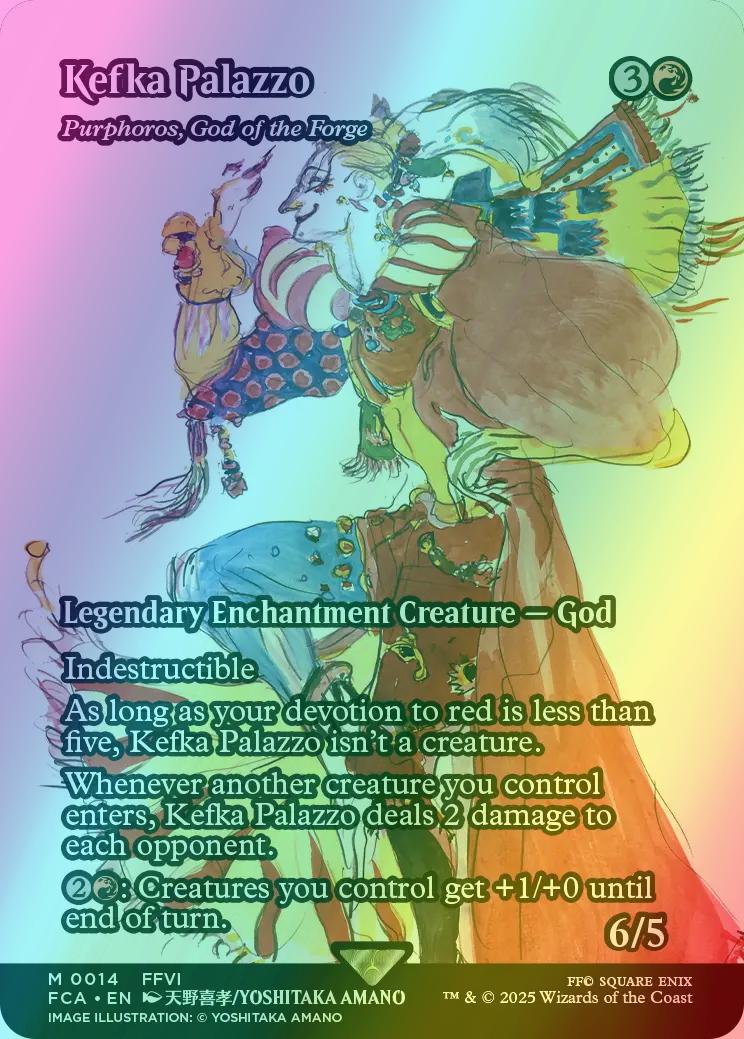 Kefka Palazzo - Purphoros, God of the Forge [14] [Borderless] [FINAL FANTASY: Through the Ages] [Foil]