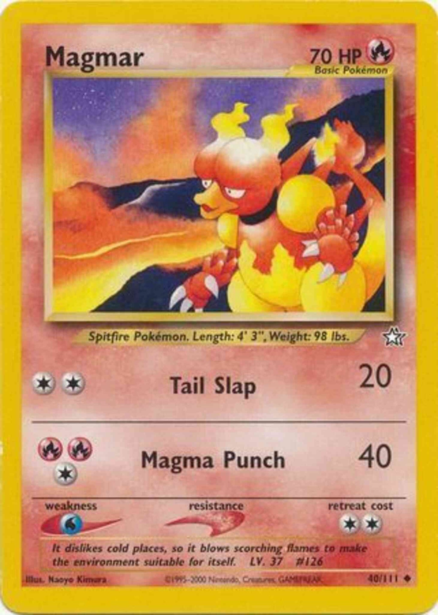 Magmar - 40/111 - Uncommon - Unlimited [neo1U-40] [Non-Holo]