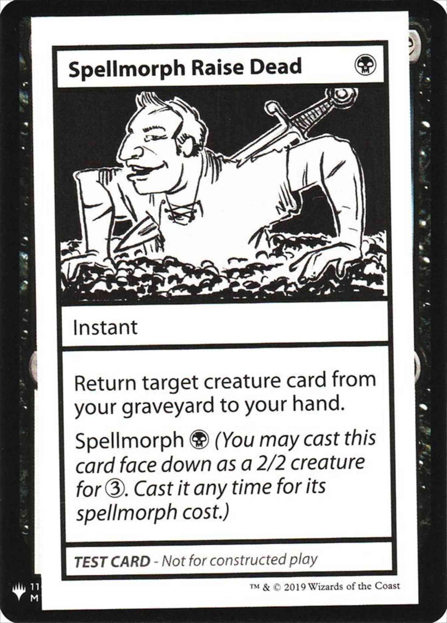 Spellmorph Raise Dead - Symbol [46] [Mystery Booster Playtest Cards 2019] [Non-Foil]