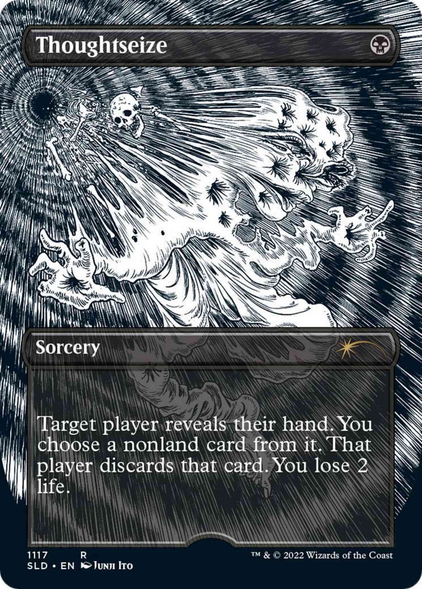 Thoughtseize [1117] [Borderless] [Junji Ito] [Secret Lair Drop] [Non-Foil]