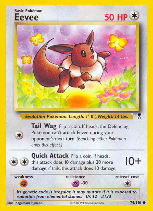 Eevee - 74/110 - Common [base6-74] [Reverse Holo]