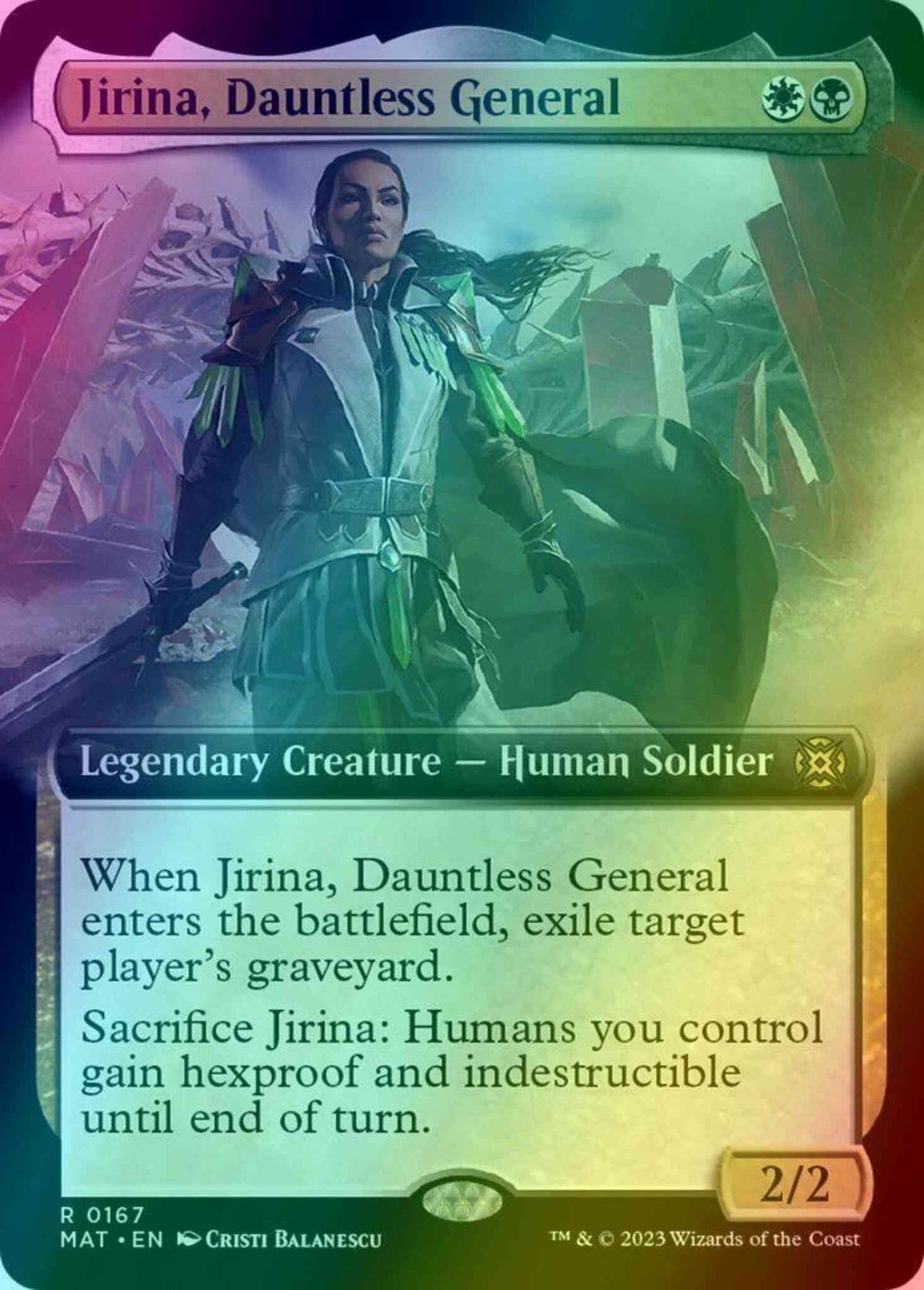 Jirina, Dauntless General [167] [Extended Art] [March of the Machine: The Aftermath] [Foil]