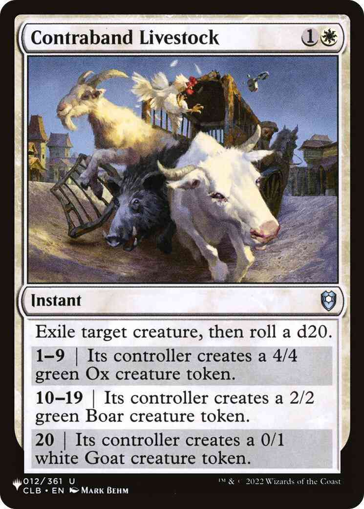 Contraband Livestock [CLB-12] [The List] [Non-Foil]