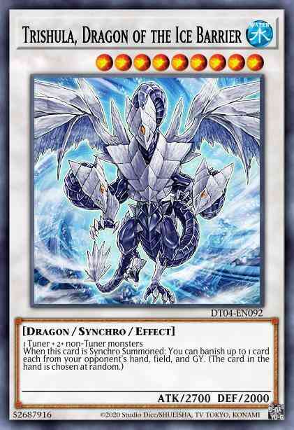Trishula, Dragon of the Ice Barrier - BLVO-EN100 - Starlight Rare - 1st Edition