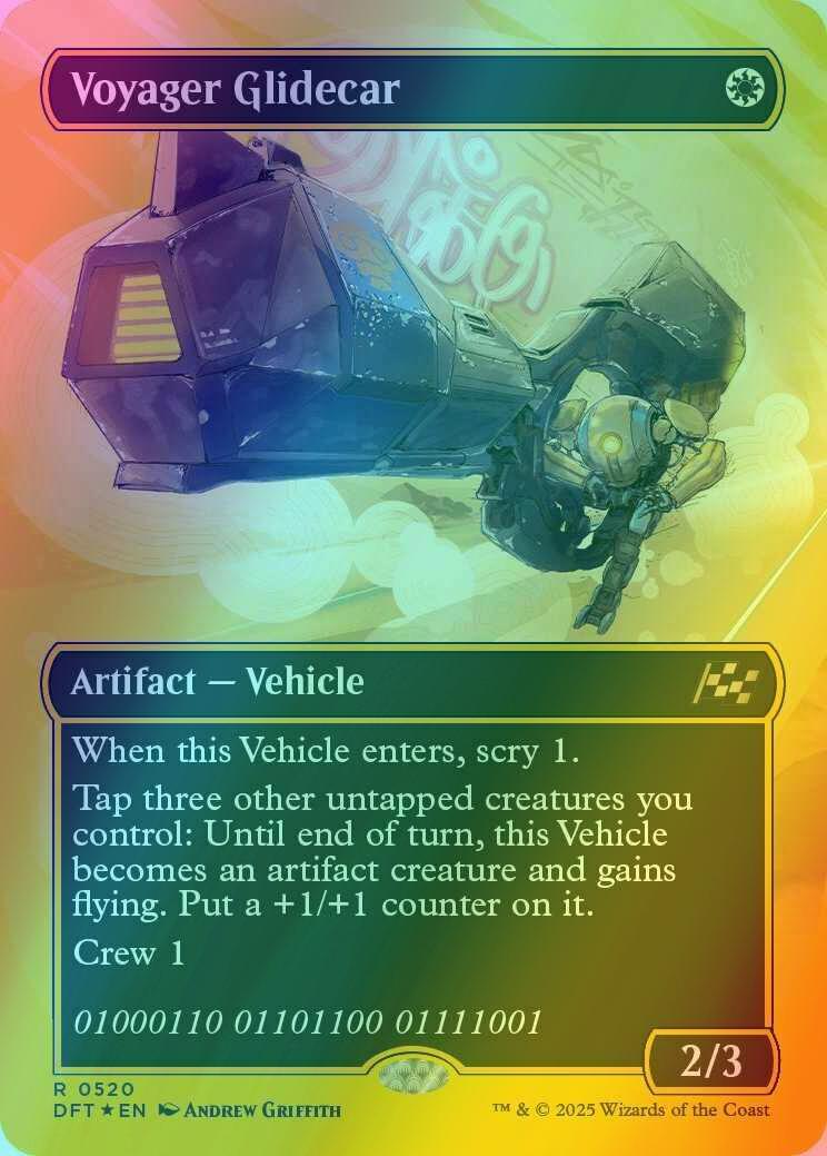 Voyager Glidecar [520] [Borderless] [Revved Up] [Aetherdrift] [First-place Foil]