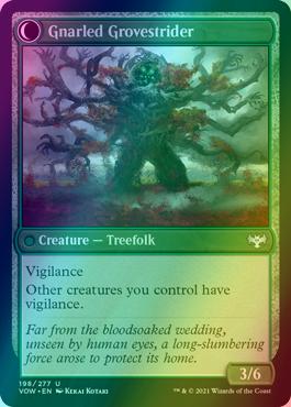 Dormant Grove // Gnarled Grovestrider [198] [Innistrad: Crimson Vow] [Foil]