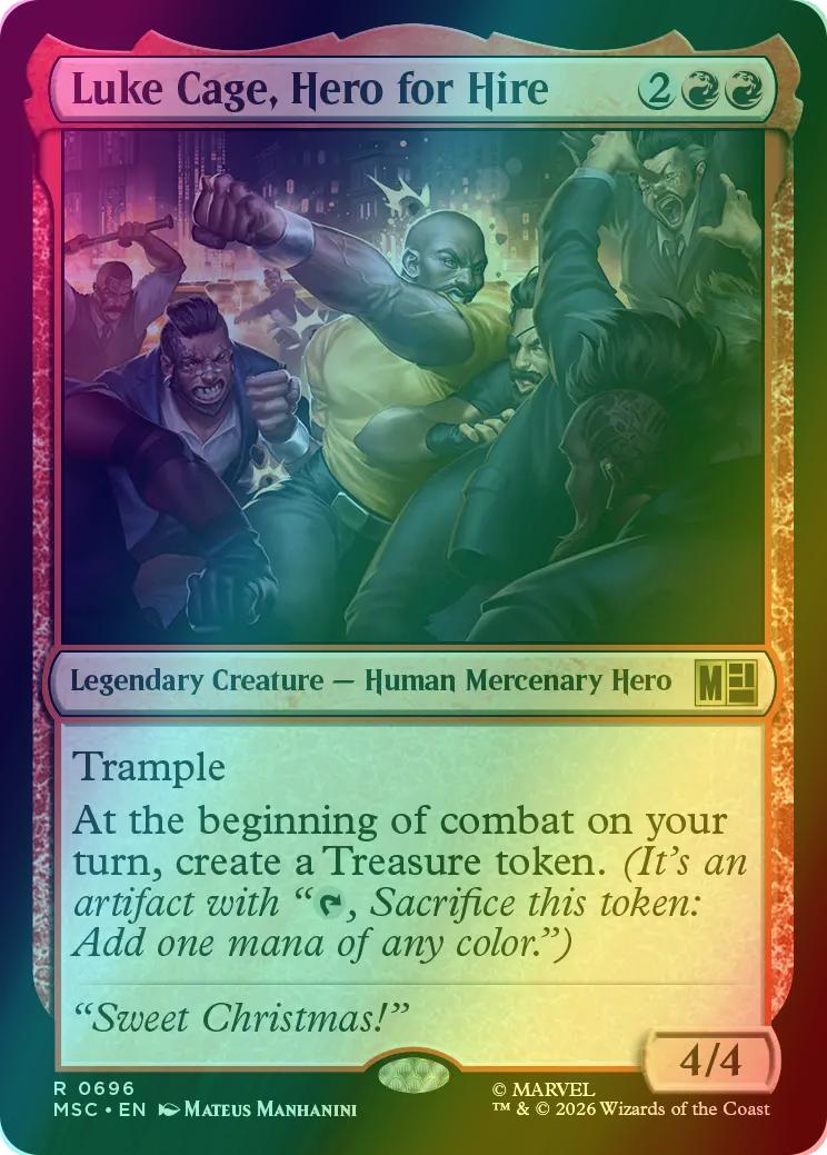 Luke Cage, Hero for Hire [696] [Jumpstart] [Marvel Super Heroes: Commander] [Foil]