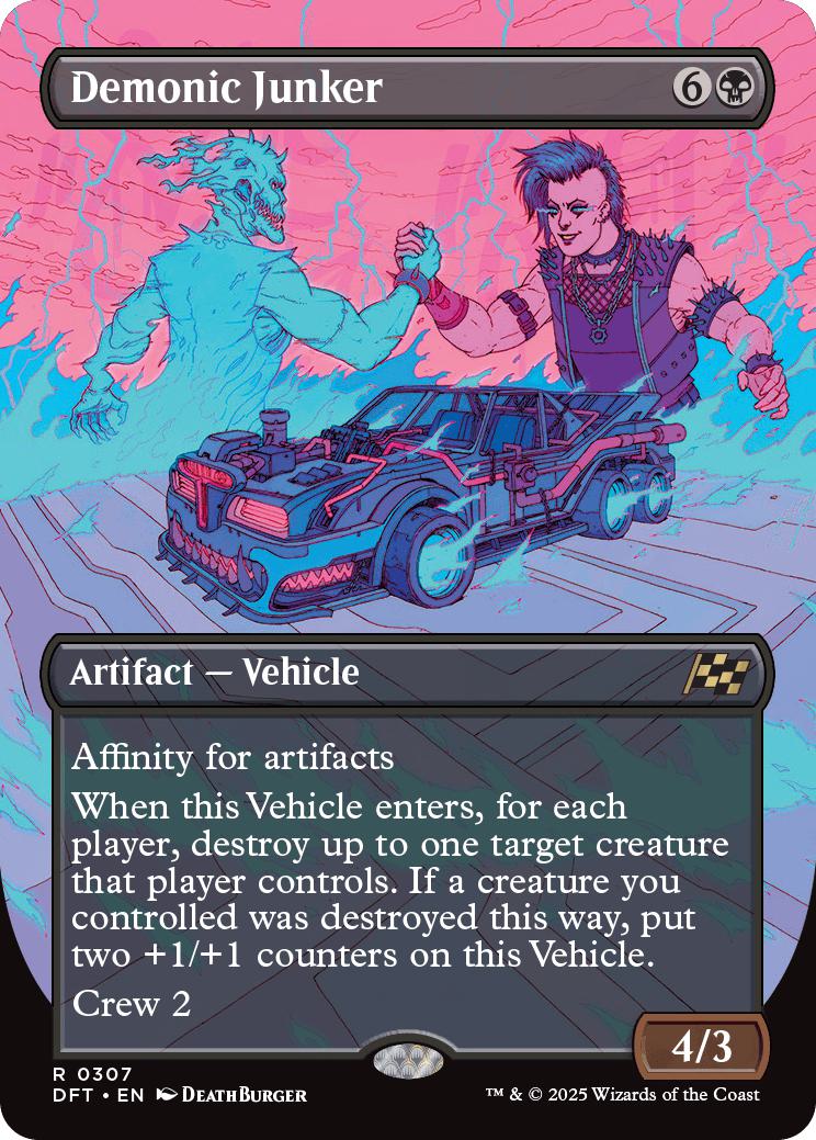 Demonic Junker [307] [Borderless] [Revved Up] [Aetherdrift] [Non-Foil]