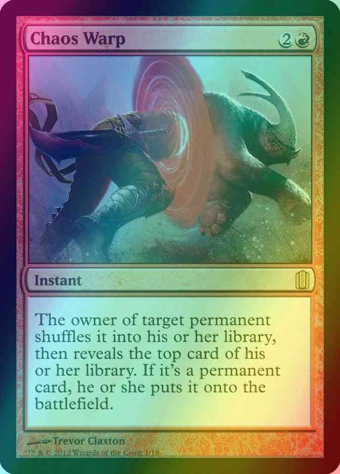 Chaos Warp [1] [Commander's Arsenal] [Foil]