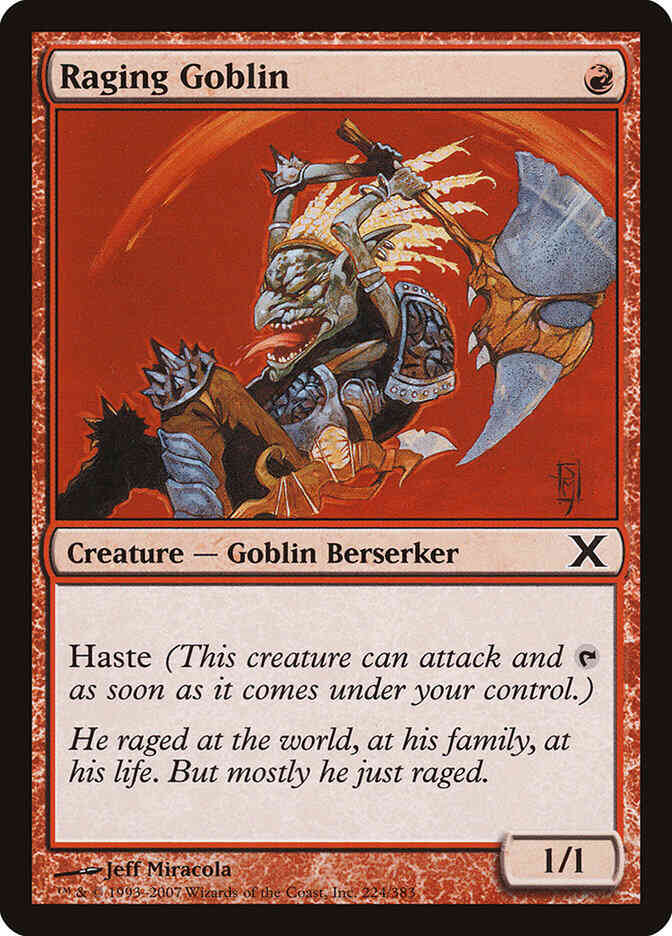 Raging Goblin [224] [Tenth Edition] [Non-Foil]