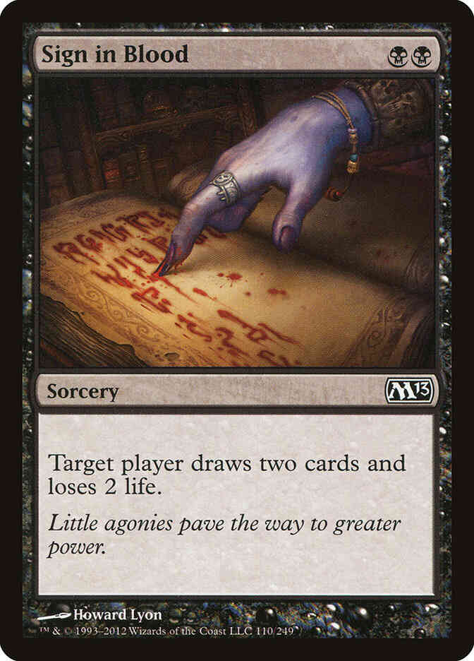 Sign in Blood [110] [Magic 2013] [Non-Foil]