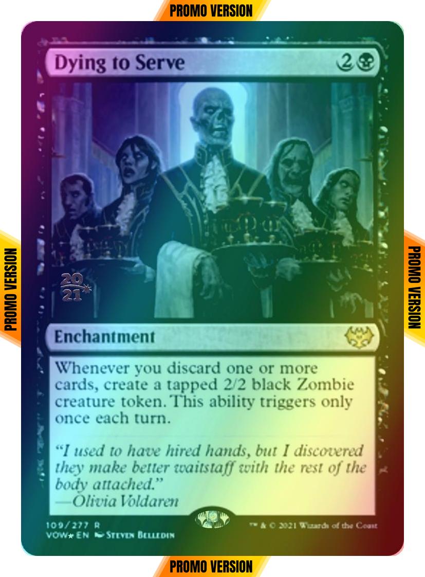 Dying to Serve [Prerelease] [109s] [Innistrad: Crimson Vow: Promos] [Foil]
